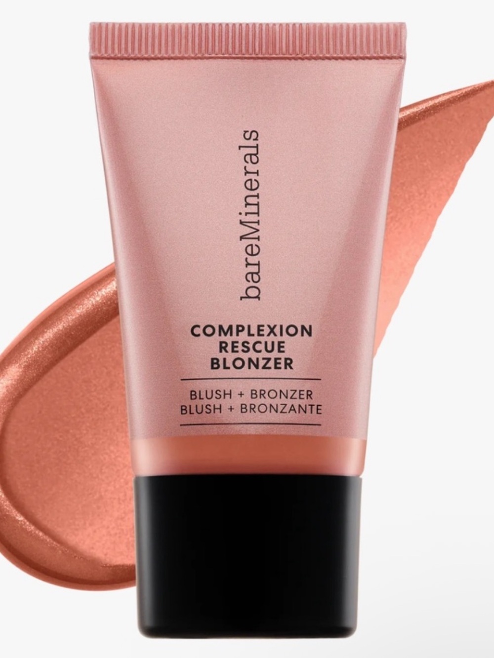 NIB BAREMINERALS KISS OF ROSE COMPLEXION RESCUE BLONZER LIQUID BLUSH + BRONZER